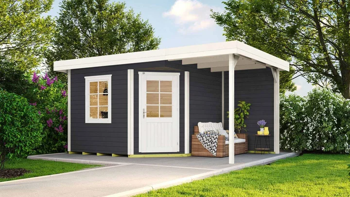 Gartenhaus Winton 213, 298x445, Anthrazit