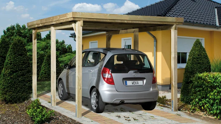 Carport Mikka 1, 294x398, Grün imprägniert
