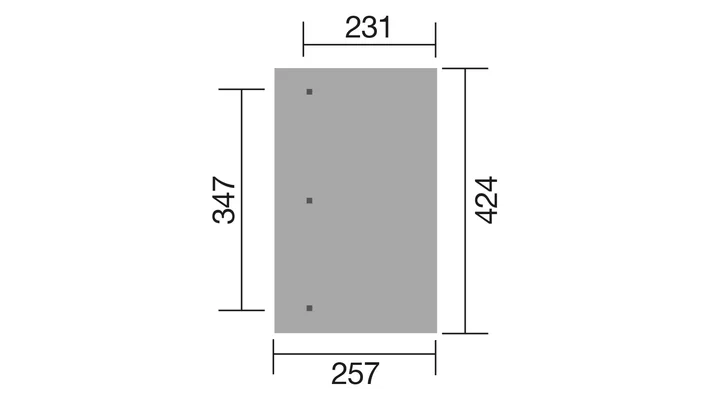 Terrassenüberdachung 671, 347x231, Grün imprägniert