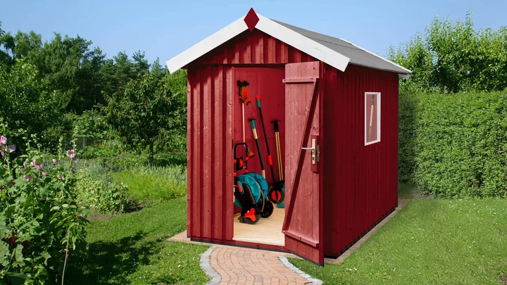 Schwedenhaus Vassbo 348, 200x208, Schwedenrot