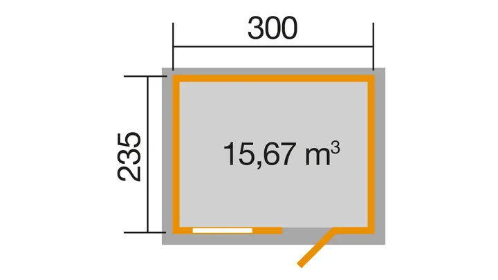 Gartenhaus Blackmount 123, 301x235, Carbongrau