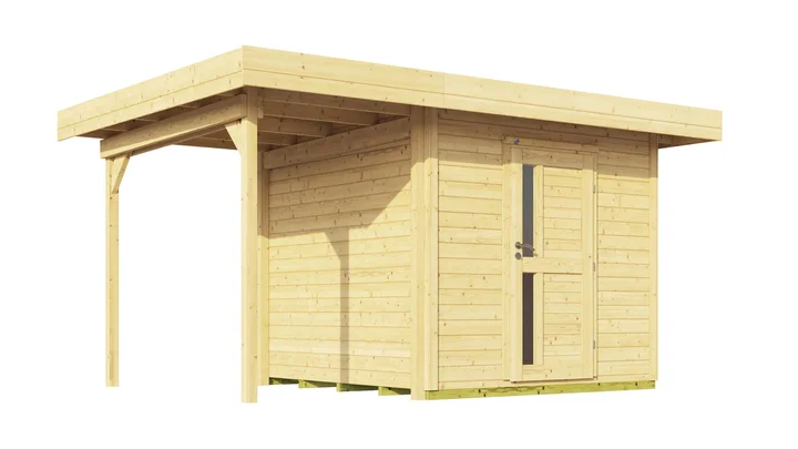 Gartenhaus Softline Kingston 172, 382x301, Naturbelassen