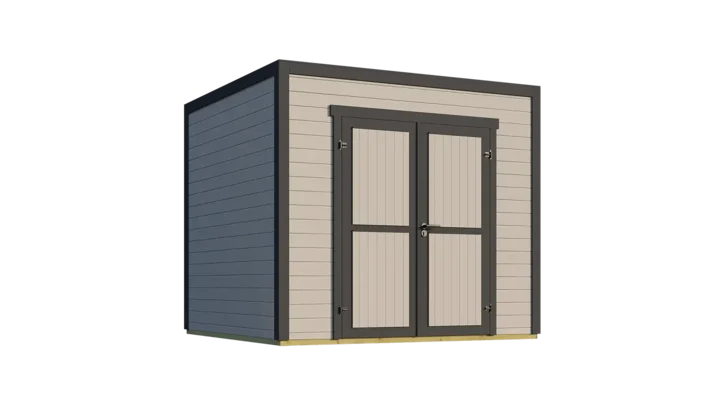 Gartenhaus Batu, 250x250, Vollholz-Doppeltür, grau/anthrazit
