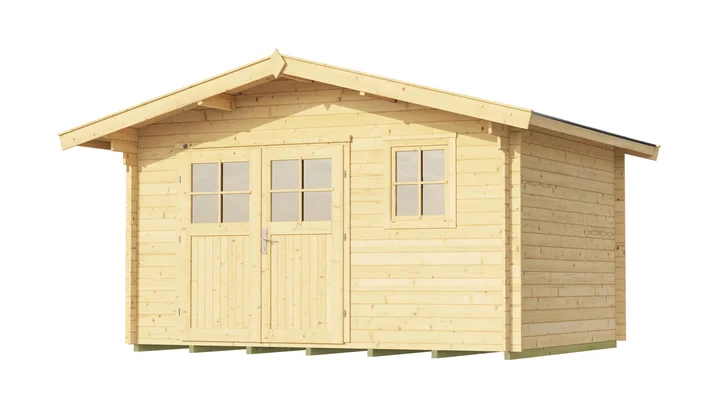 Gartenhaus Blumberg 111, 380x380, Naturbelassen