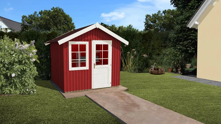 Schwedenhaus Skara 410, 252x248, Schwedenrot