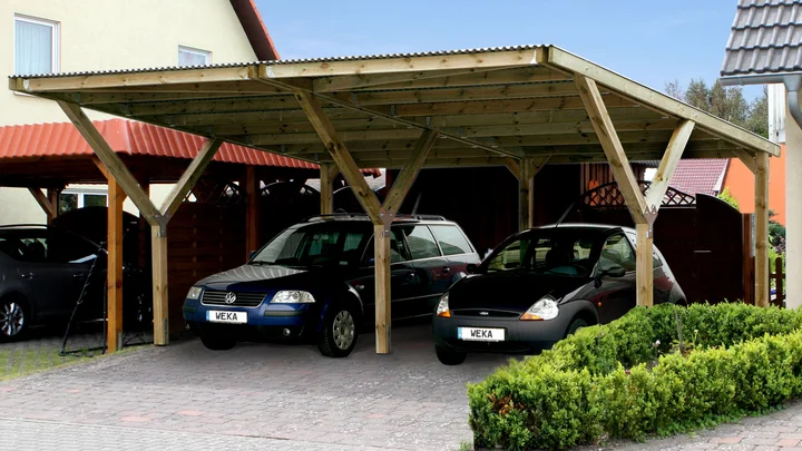Carport Tuva 2, 588x362, Grün imprägniert