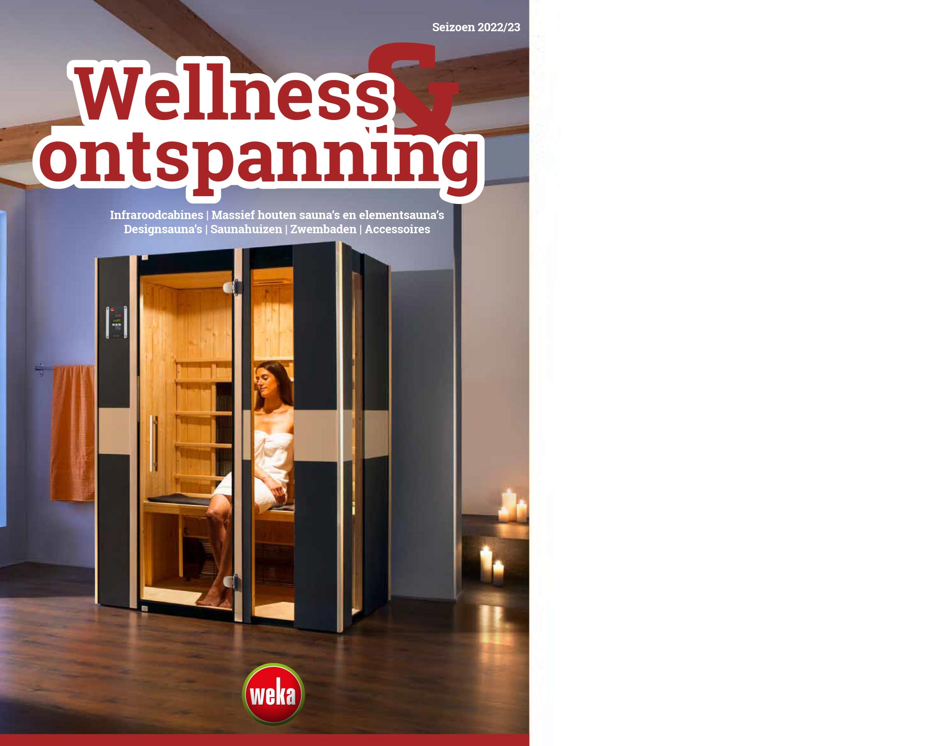 Niederländisches Titelbild des WEKA Katalogs Wellness und Relaxation