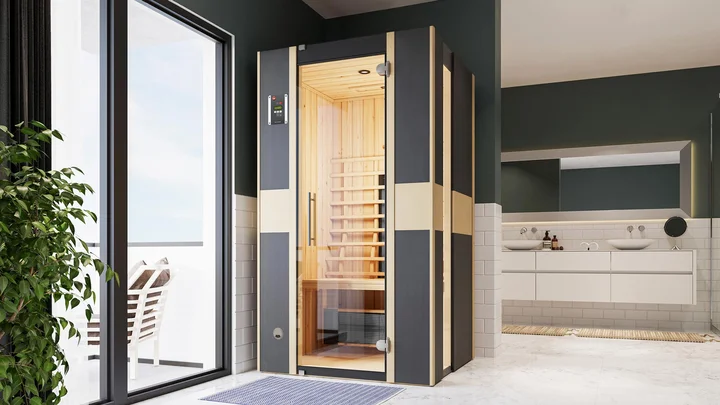 Infrarotkabine Mila, 108x99, Naturbelassen