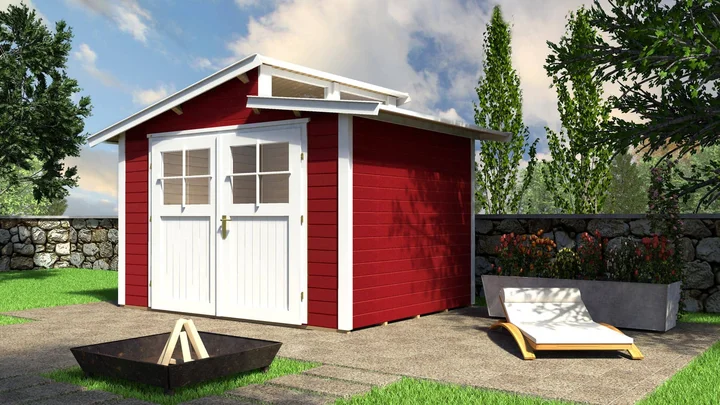 Gartenhaus Blackmount 226, 209x295, Schwedenrot