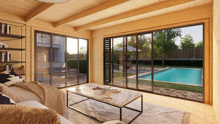 Gartenhaus Amberley, 400x400, grau/anthrazit