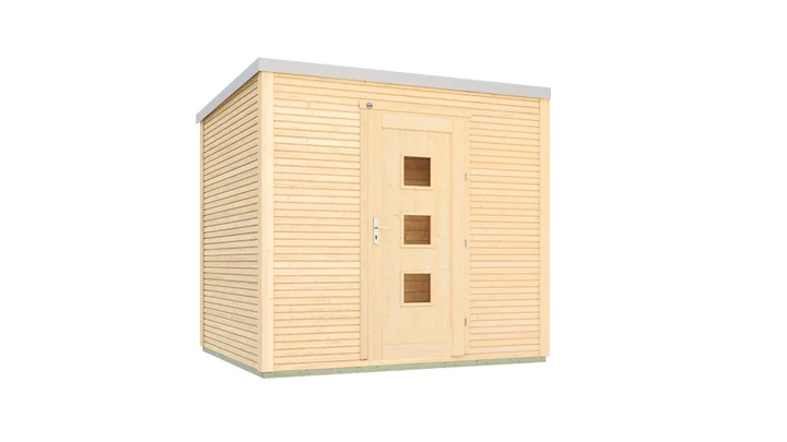Gartenhaus Granby wekaLine 413, 250x250, Einzeltür, extrahoch, naturbelassen