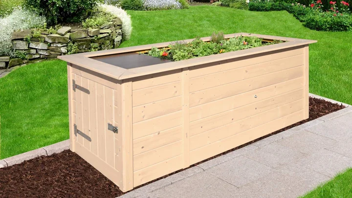 Profi-Hochbeet 669,  205,0x91,7, Naturblassen