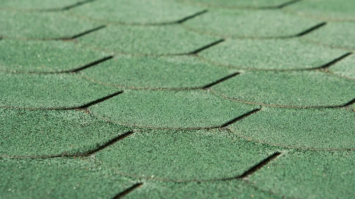 Bitumen-Dachschindeln, Biberschwanz, Grün