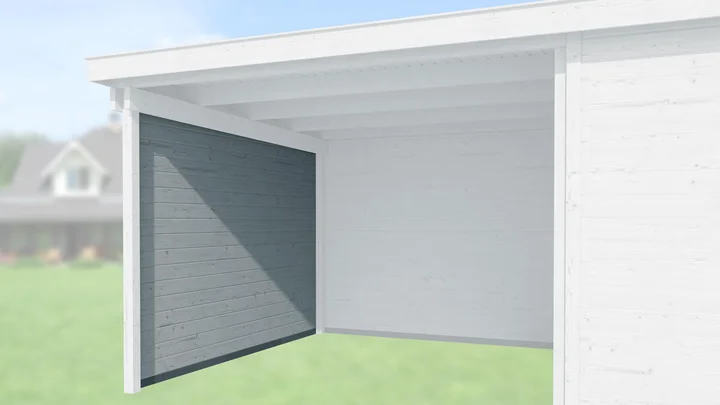 Seitenwand, 295 cm, grau