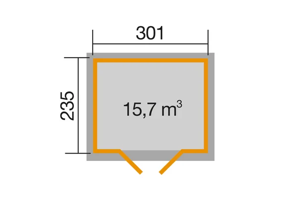 Gartenhaus Blackmount 122, 301x235, Anthrazit