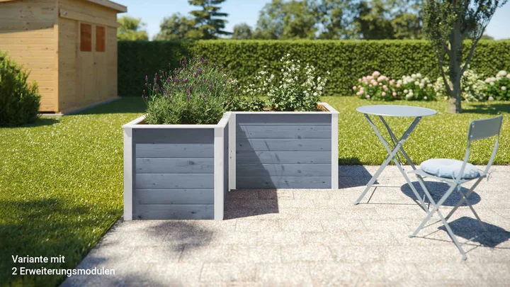 Element-Hochbeet 669, 98x69, Grau