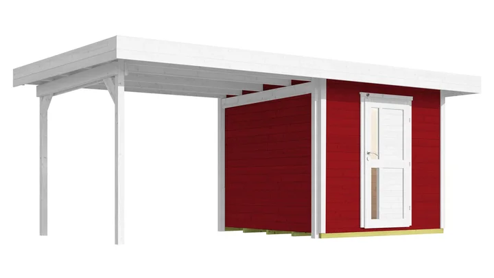 Gartenhaus Softline Kingston 172, 530x301, Schwedenrot