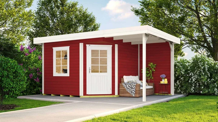 Gartenhaus Winton 213, 456x298, Schwedenrot