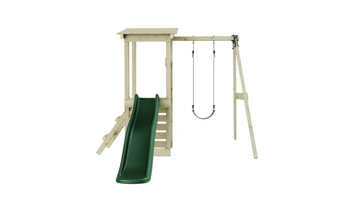 Rebo Spielturm Lyon, 242,0x184,1, Naturbelassen