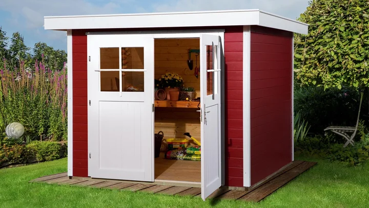 Gartenhaus Blackmount 227, 235x239, Schwedenrot