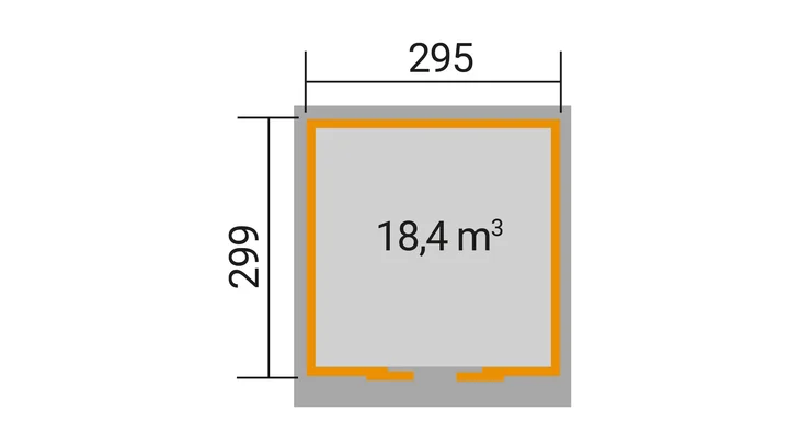 Schiebetürhaus Stockton 225, 295x299, Anthrazit
