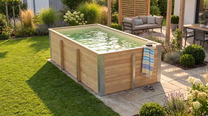 Gartenpool Siarago 595, 416x203, Folie Sand
