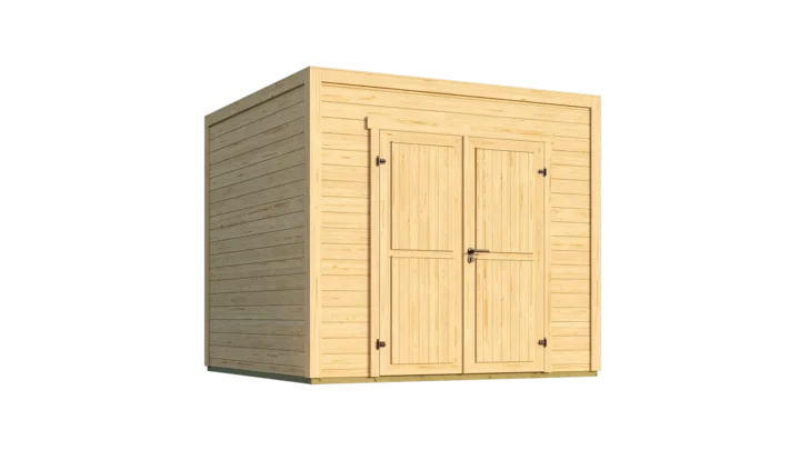 Gartenhaus Batu, 250x200, Vollholz-Doppeltür, naturbelassen