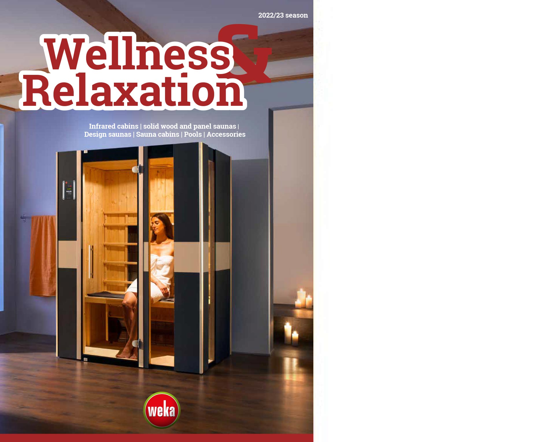 Englisches Titelbild des WEKA Katalogs Wellness und Relaxation