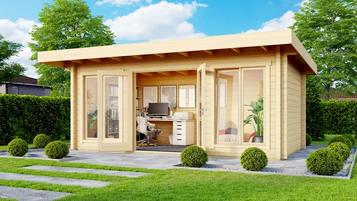 Gartenhaus Stoke 709, 480,00x250,00, Naturbelassen