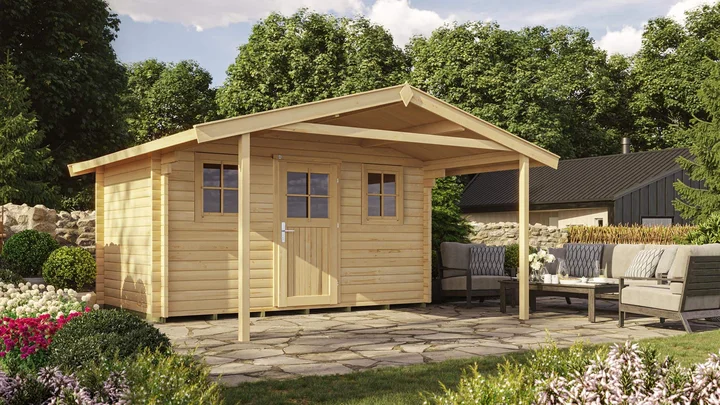 Gartenhaus Blumberg 135, 380x500, Naturbelassen