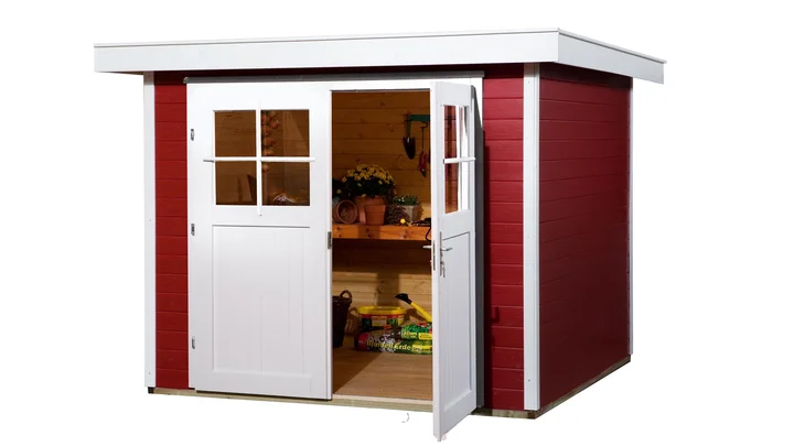 Gartenhaus Blackmount 227, 235x239, Schwedenrot