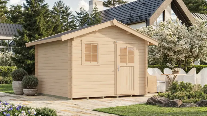 Gartenhaus Blumberg 107, 300x300, Naturbelassen