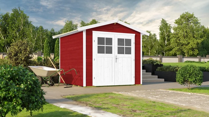 Gartenhaus Blackmount 224, 235x239, Schwedenrot