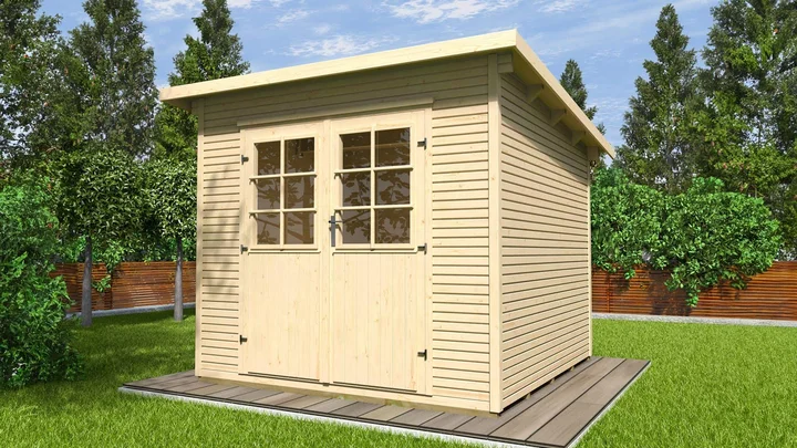 Gartenhaus Barrie wekaLine 219, 235x240, Pultdach, naturbelassen