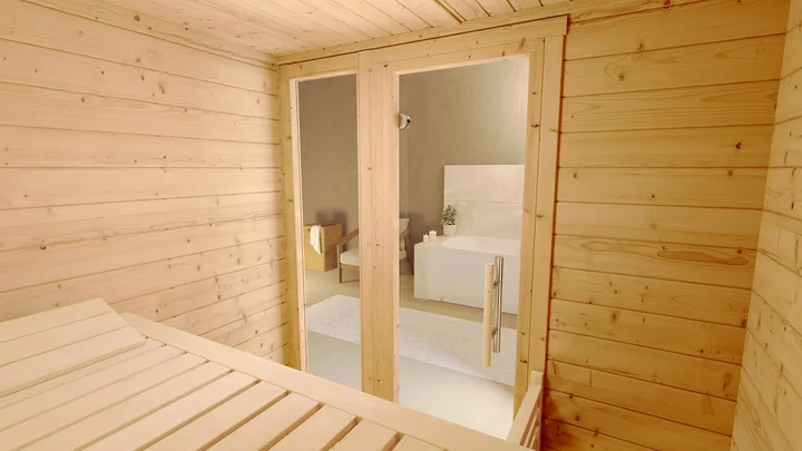 Massivholzsauna Bergen