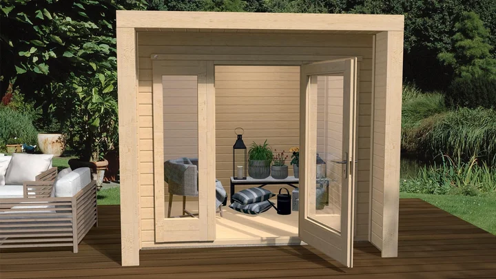 Gartenhaus Daru 263, 241x235, Naturbelassen