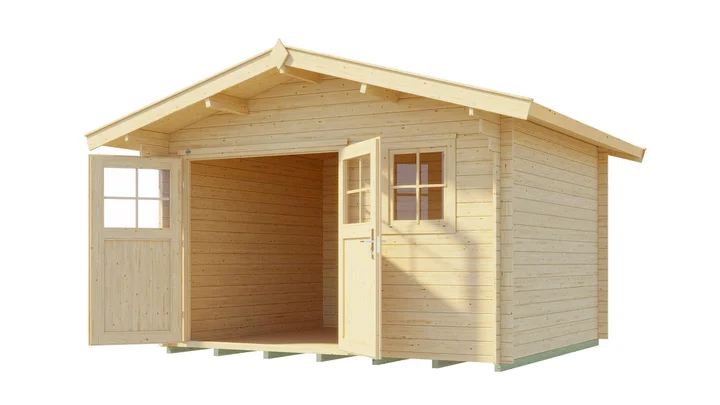 Gartenhaus Blumberg 109, 340x300, Naturbelassen
