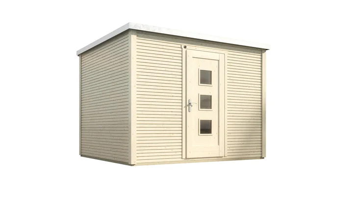 Gartenhaus Granby wekaLine 413, 300x300, Einzeltür, extrahoch, naturbelassen