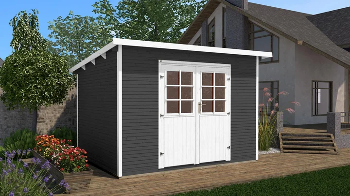 Gartenhaus Barrie wekaLine 219, 295x240, Pultdach, anthrazit