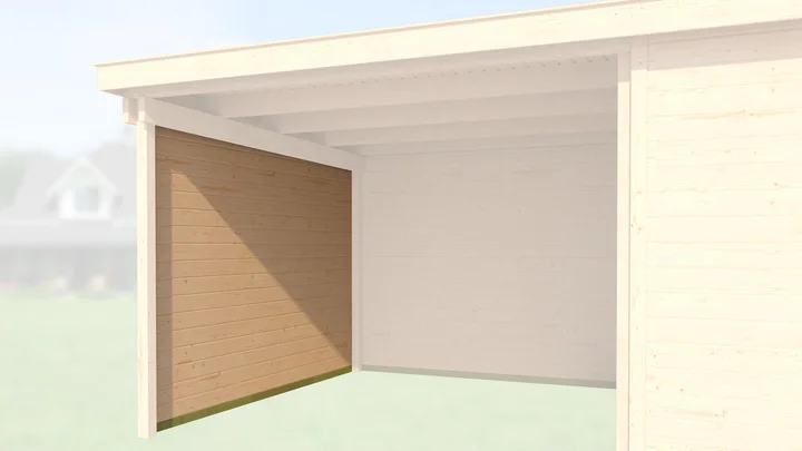 Seitenwand, 295 cm, naturbelassen