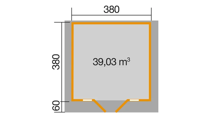 Weekendhaus Bornio 137, 380x380, Naturbelassen