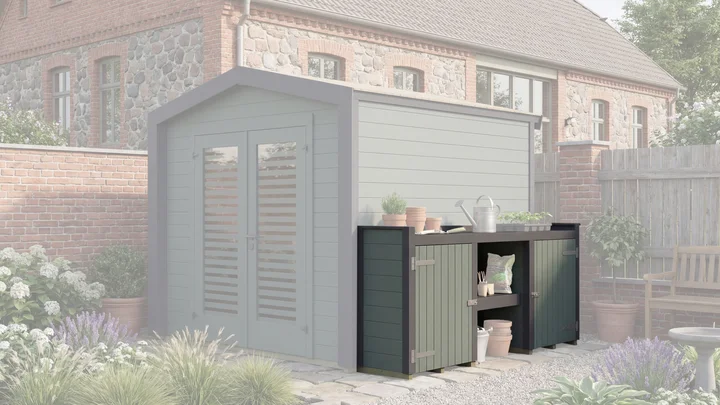 Pflanztisch Killarney, 235x50, Grüngrau/Anthrazit