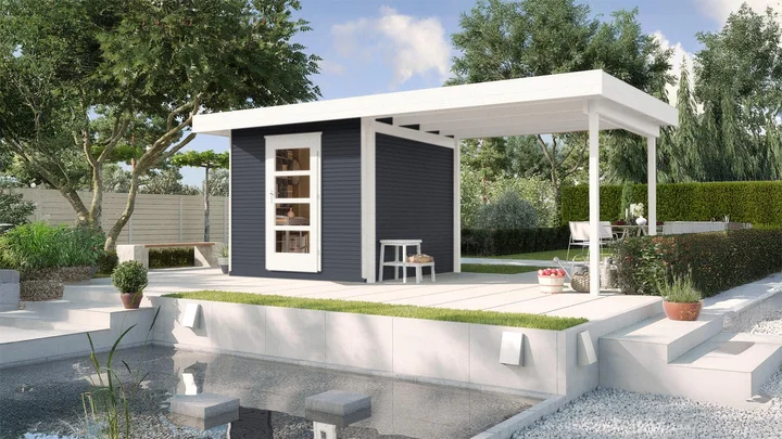 Gartenhaus Kingston wekaLine 172, 590x301, Anthrazit