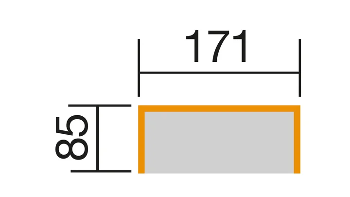 Sitzlaube Bozen, 171x85, Naturbelassen