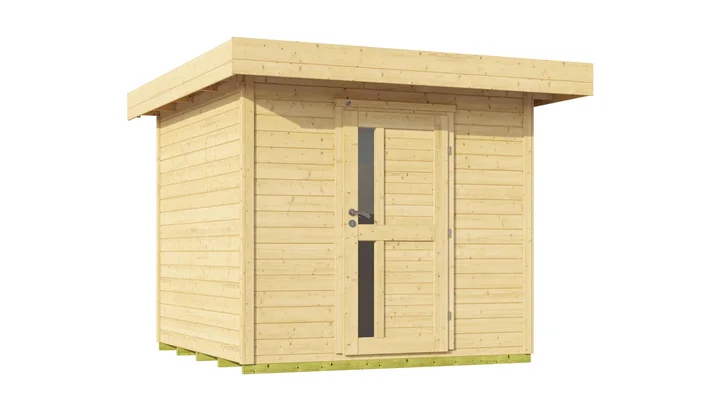 Gartenhaus Kingston 172, 235x301, Design-Einzeltür, naturbelassen