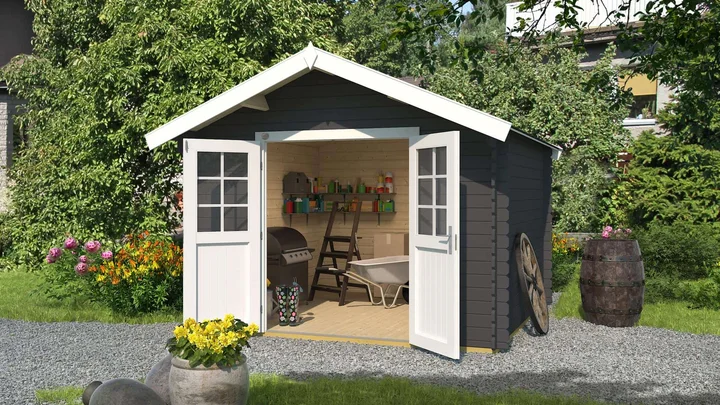 Gartenhaus Vaduz 209, 300x300, Carbongrau