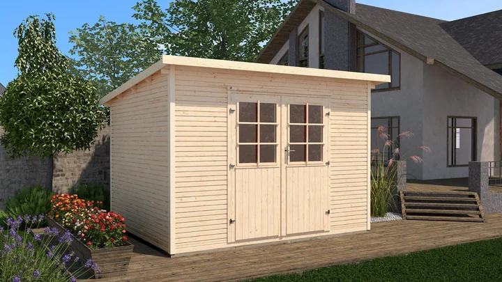 Gartenhaus Barrie wekaLine 219, 295x240, Pultdach, naturbelassen