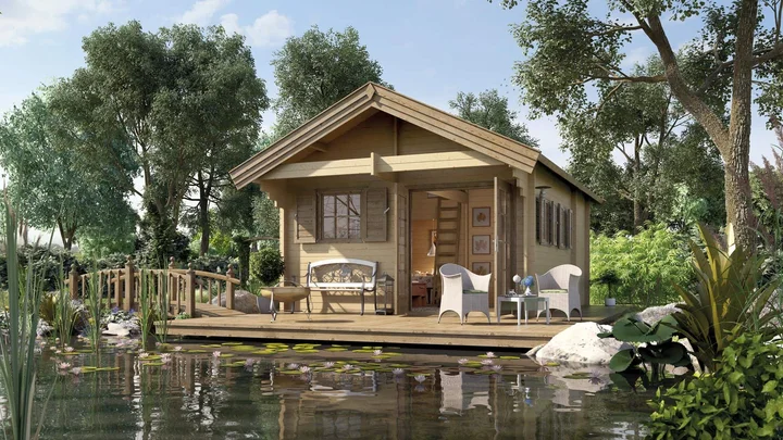 Weekendhaus Teola 155, 430x560, Schlafboden, 3 Räume, naturbelassen