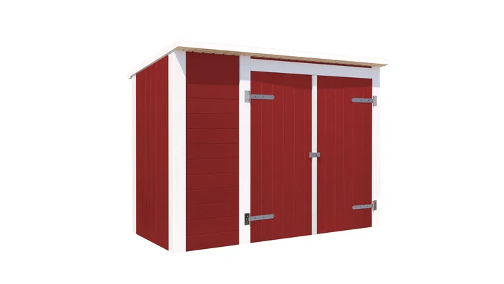 Fahrrad- und Mülltonnenbox 367, 205x84, Schwedenrot