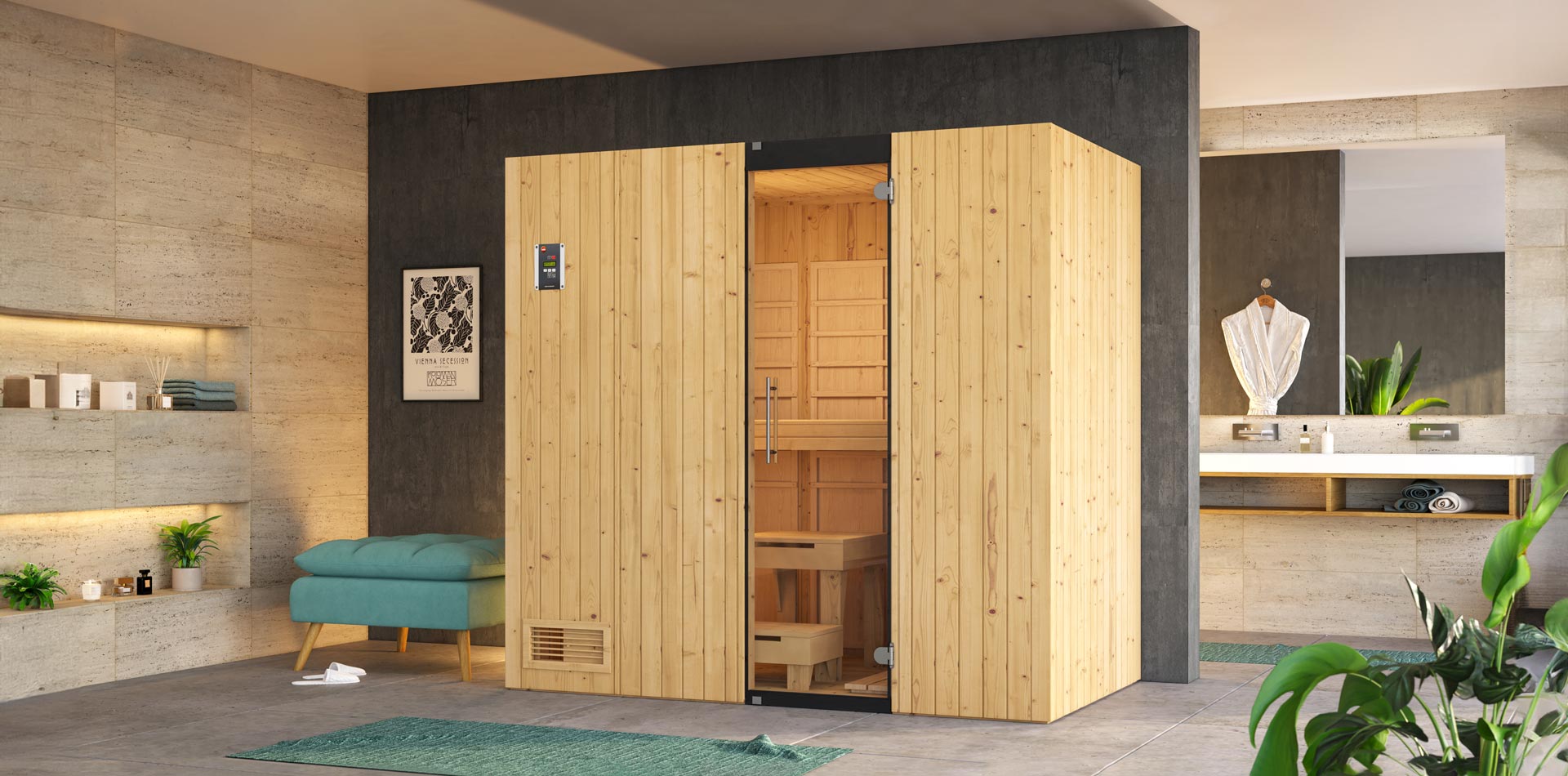 Indoor Holz Infrarot Sauna